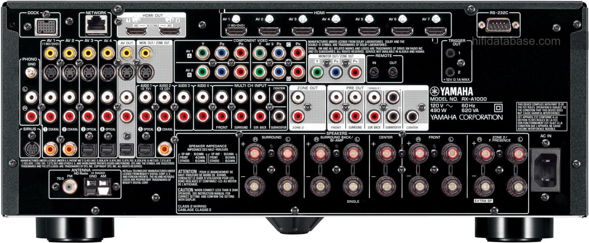 Yamaha RX-A1000 - Hi-Fi Database - AV Amplifiers